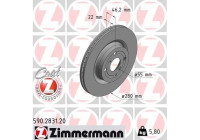 Bromsskiva COAT Z 590.2831.20 Zimmermann