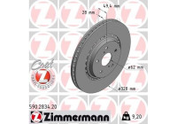 Bromsskiva COAT Z 590.2834.20 Zimmermann
