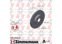 Bromsskiva COAT Z 590.2850.20 Zimmermann