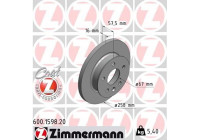 Bromsskiva COAT Z 600.1598.20 Zimmermann