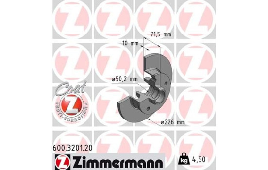 Bromsskiva COAT Z 600.3201.20 Zimmermann