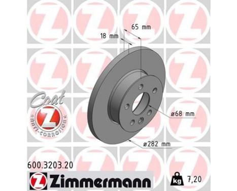 Bromsskiva COAT Z 600.3203.20 Zimmermann