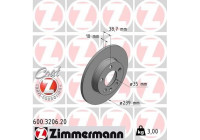 Bromsskiva COAT Z 600.3206.20 Zimmermann