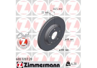 Bromsskiva COAT Z 600.3207.20 Zimmermann