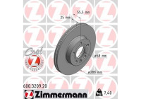 Bromsskiva COAT Z 600.3209.20 Zimmermann