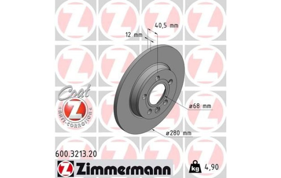 Bromsskiva COAT Z 600.3213.20 Zimmermann