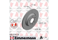 Bromsskiva COAT Z 600.3216.20 Zimmermann