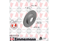 Bromsskiva COAT Z 600.3217.20 Zimmermann