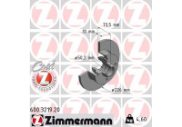 Bromsskiva COAT Z 600.3219.20 Zimmermann