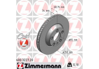 Bromsskiva COAT Z 600.3227.20 Zimmermann