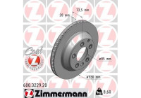 Bromsskiva COAT Z 600.3229.20 Zimmermann