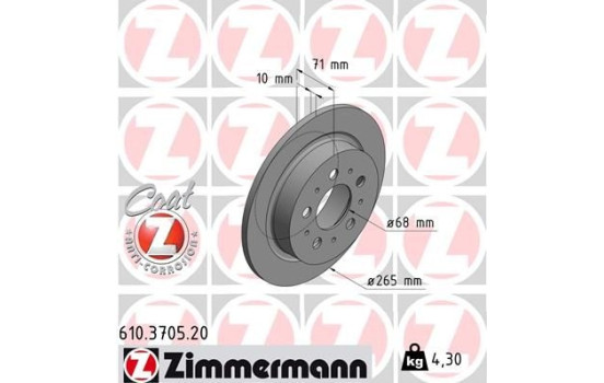 Bromsskiva COAT Z 610.3705.20 Zimmermann