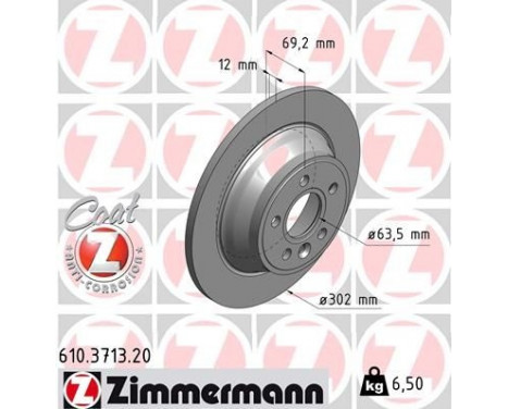 Bromsskiva COAT Z 610.3713.20 Zimmermann