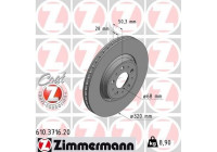 Bromsskiva COAT Z 610.3716.20 Zimmermann