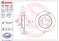 Bromsskiva COATED DISC LINE 08.9081.21 Brembo