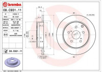 Bromsskiva COATED DISC LINE 08.C931.11 Brembo