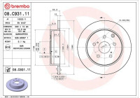 Bromsskiva COATED DISC LINE 08.C931.11 Brembo