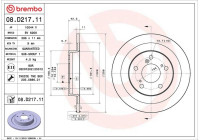 Bromsskiva COATED DISC LINE 08.D217.11 Brembo