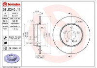 Bromsskiva COATED DISC LINE 08.D340.11 Brembo