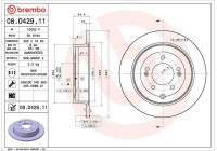 Bromsskiva COATED DISC LINE 08.D429.11 Brembo