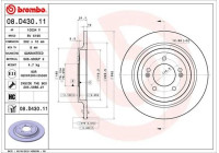 Bromsskiva COATED DISC LINE 08.D430.11 Brembo