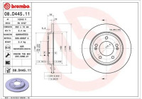 Bromsskiva COATED DISC LINE 08.D445.11 Brembo