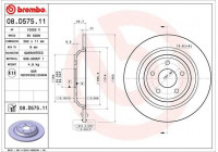 Bromsskiva COATED DISC LINE 08.D575.11 Brembo