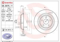 Bromsskiva COATED DISC LINE 08.D575.11 Brembo
