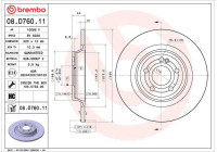 Bromsskiva COATED DISC LINE 08.D760.11 Brembo