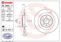 Bromsskiva COATED DISC LINE 08.D883.11 Brembo