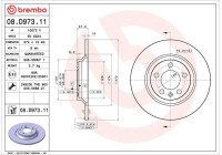 Bromsskiva COATED DISC LINE 08.D973.11 Brembo