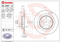 Bromsskiva COATED DISC LINE 08.N267.11 Brembo