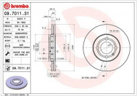 Bromsskiva COATED DISC LINE 09.7011.31 Brembo