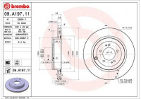 Bromsskiva COATED DISC LINE 09.A197.11 Brembo