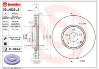 Bromsskiva COATED DISC LINE 09.A828.21 Brembo