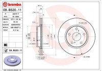 Bromsskiva COATED DISC LINE 09.B520.11 Brembo