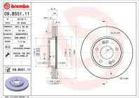 Bromsskiva COATED DISC LINE 09.B551.11 Brembo