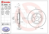 Bromsskiva COATED DISC LINE 09.B565.11 Brembo