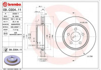 Bromsskiva COATED DISC LINE 09.C004.11 Brembo