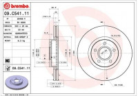 Bromsskiva COATED DISC LINE 09.C541.11 Brembo