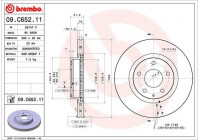 Bromsskiva COATED DISC LINE 09.C652.11 Brembo