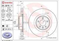 Bromsskiva COATED DISC LINE 09.C819.11 Brembo