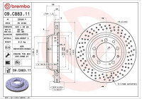 Bromsskiva COATED DISC LINE 09.C883.11 Brembo