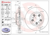 Bromsskiva COATED DISC LINE 09.C986.21 Brembo
