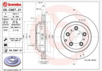 Bromsskiva COATED DISC LINE 09.C987.21 Brembo