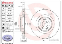 Bromsskiva COATED DISC LINE 09.D027.11 Brembo