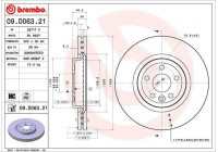Bromsskiva COATED DISC LINE 09.D063.21 Brembo