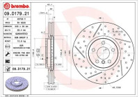 Bromsskiva COATED DISC LINE 09.D179.21 Brembo