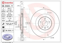 Bromsskiva COATED DISC LINE 09.D424.11 Brembo