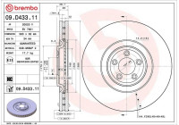 Bromsskiva COATED DISC LINE 09.D433.11 Brembo